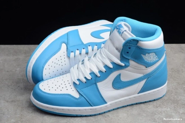 MaikeSneakers 'UNC' 1 Air High 555088-117 OG Jordan Retro 0814